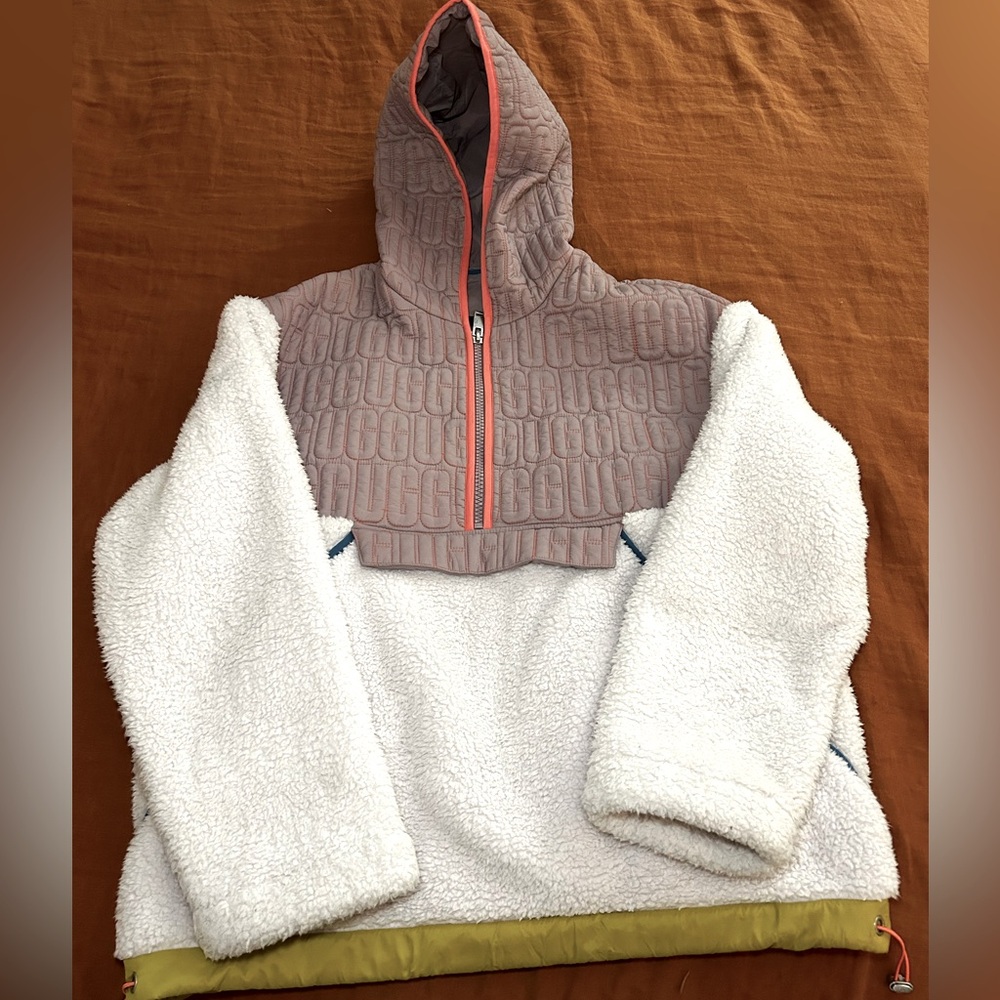 UGG Iggy Sherpa Half Zip Pullover. Women’s Medium.